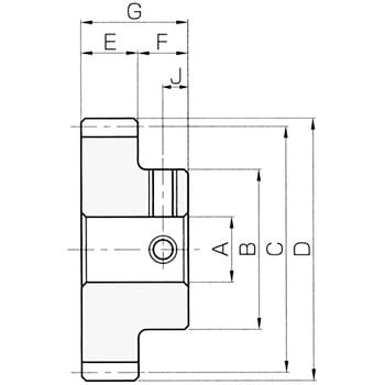 SS平歯車 モジュール2 Jシリーズ(完成品タイプ) 小原歯車工業(KHK