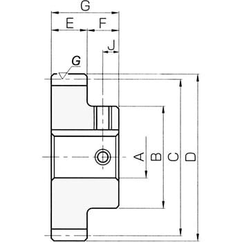 SSG1.5-42J18 SSG歯研平歯車 モジュール1.5 Jシリーズ(完成品タイプ) 1