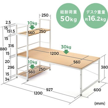 シェルフデスク サンワダイレクト