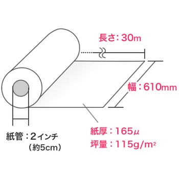 ロール紙 サンワダイレクト 大型プリンター用紙 【通販モノタロウ】