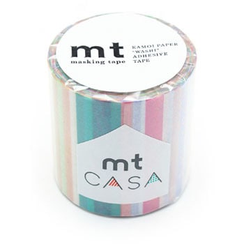 Mt マスキングテープ Casa 50mm マルチボーダーパステル カモ井加工紙 壁紙 通販モノタロウ Mtca5121