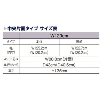 UR120 中央片面タイプ パネル付き アズワン