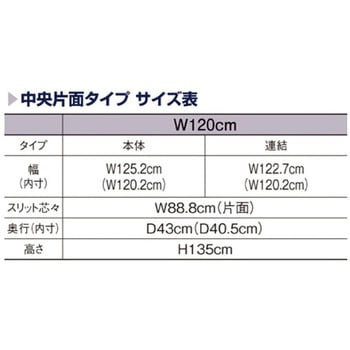 UR120 中央片面タイプ パネル付き アズワン