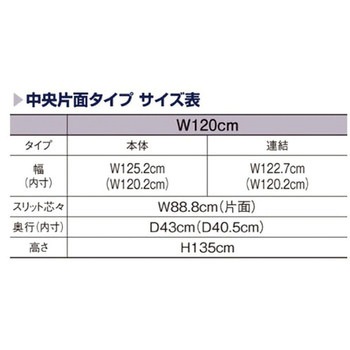 UR120 中央片面タイプ パネル付き アズワン