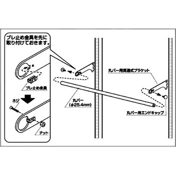 スリット芯々58．8用貫通式丸バーセット アズワン