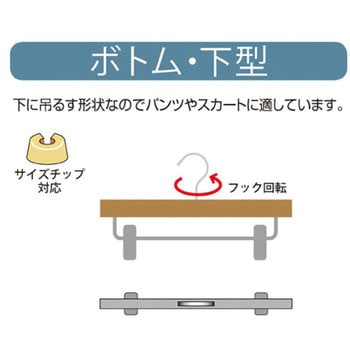 木製ボトムハンガー アズワン