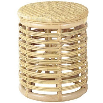 ukichi 今枝ラタン 円形スツール イエロークッション 近代 ukichi 今枝