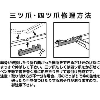 15-285 傘修理キット 四ツ爪 小 1パック(4個) ツチノ 【通販