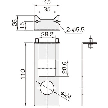 小型レギュレータブラケット Lタイプ2(SMC ARM10F用) 岩田製作所
