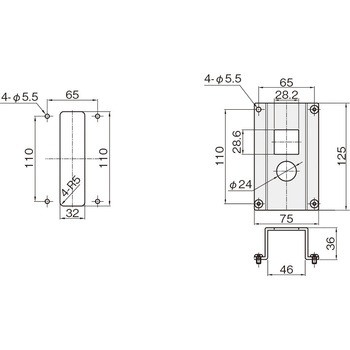 小型レギュレータブラケット オフセットタイプ1(SMC ARM10F用) 岩田製作所