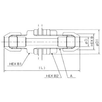 リングジョイント RP(パネルユニオン)型 フジキン 銅管用継手(ユニオン