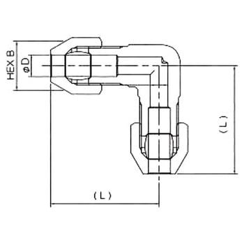 リングジョイント RL(エルボユニオン)型 フジキン 銅管用継手(ユニオン