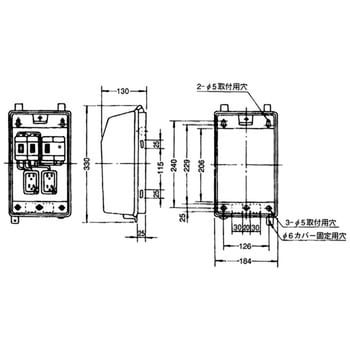 GT-PK 30A 15MA 漏電遮断器(防滴ボックスブレーカ) テンパール工業 極