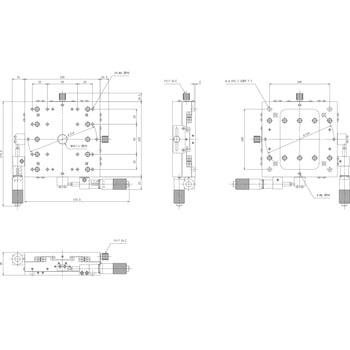 X・Y軸スリムステージ 125×125(鉄製) 中央精機