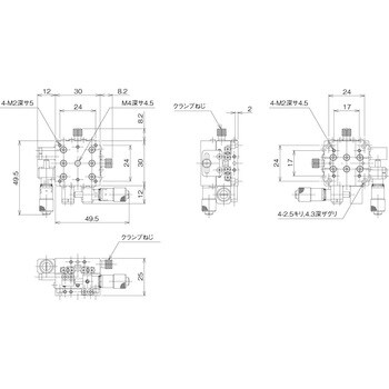 LD-3047-S1 ハイグレードアルミXYステージ 30×30(標準型) 1台 中央精機