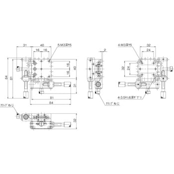 ハイグレードXYステージ 40×40(標準型) 中央精機