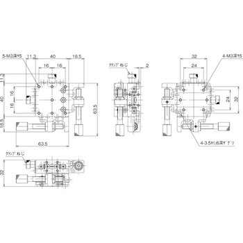 ハイグレードXYステージ 40×40(対称型) 中央精機
