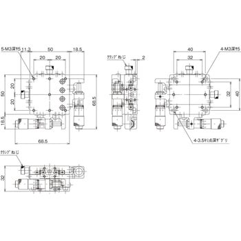 LD-5042-SR1 ハイグレードXYステージ 50×50(対称型) 1台 中央精機