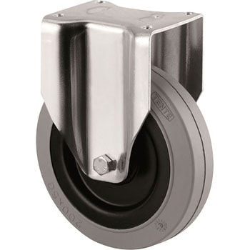 重荷重用高性能旋回キャスター(ゴム車・メンテナンスフリー)固定 テンテキャスター