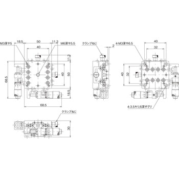 ハイグレードアルミXYステージ 50×50(標準型) 中央精機
