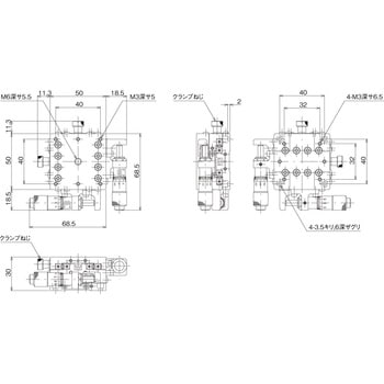 中央精機 LD-5047-SR1 ハイグレードアルミXYステージ 50×50 対称型-