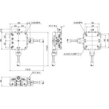 LD-6042-C6 ハイグレードXYステージ 60×60(標準型) 1台 中央精機