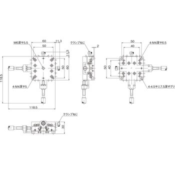 中央精機 ハイグレード Xステージ70×70 □▽207-8933 ALS-7013-G0M 1個