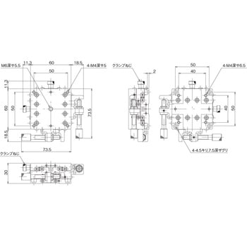 中央精機 ハイグレードアルミ X・Yステージ（60×60） 対称型 1個 LD