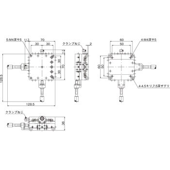 ハイグレードXYステージ 70×70(対称型) 中央精機 XYステージ(手動