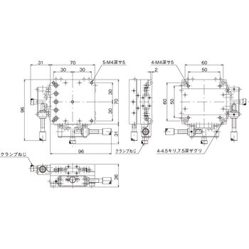 LD-7042-S6-2 ハイグレードXYステージ 70×70(標準型) 1台 中央精機