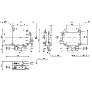 ハイグレードXYステージ 70×70(対称型) 中央精機