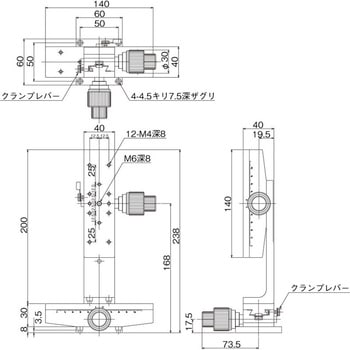 DT XZ軸ステージ 40×140(粗微動ハンドル) 中央精機
