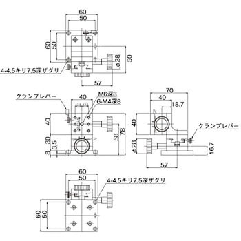 DT XZ軸ステージ 40×40 中央精機