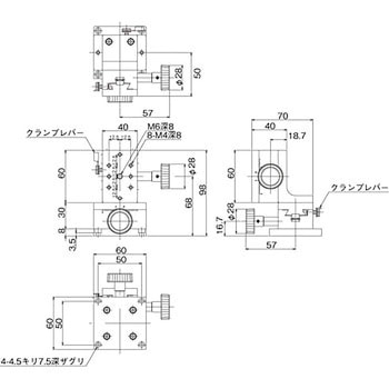 DT XZ軸ステージ 40×60 中央精機