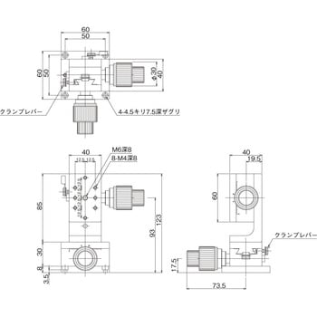 DT XZ軸ステージ 40×60(粗微動ハンドル) 中央精機
