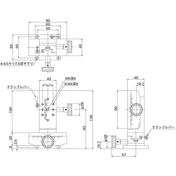 中央精機 LM-912L DT XZ軸ステージ 40×90-