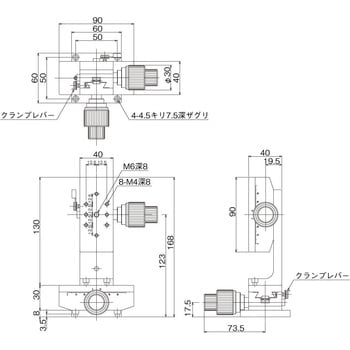 DT XZ軸ステージ 40×90(粗微動ハンドル) 中央精機