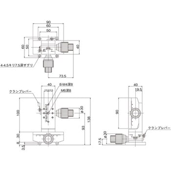 DT XZ軸ステージ 40×90(粗微動ハンドル) 中央精機