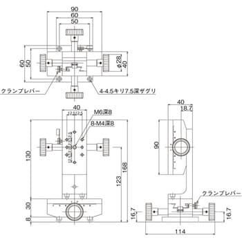 中央精機 LM-912W DT XZ軸ステージ 40×90 両ハンドル-