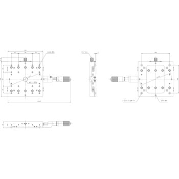 X軸スリムステージ 125×125(鉄製)