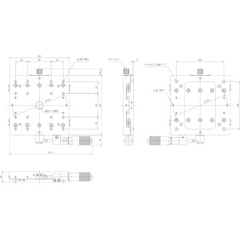 X軸スリムステージ 125×125(鉄製)