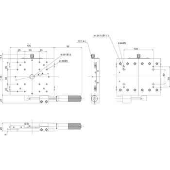 VCR 超精密X軸ステージ 125×150 中央精機 Xステージ(手動) 【通販