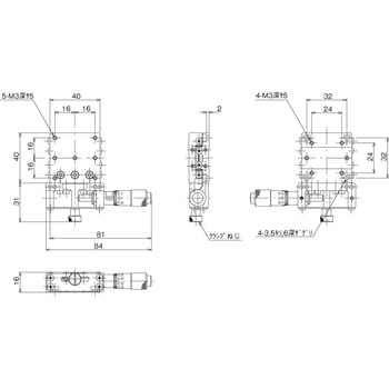 ハイグレードXステージ 40×40(標準型) 中央精機 Xステージ(手動