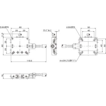 ハイグレードXステージ 60×60(標準型) 中央精機 Xステージ(手動