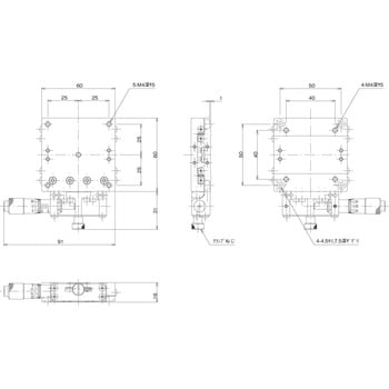 LS-6042-SR1-2 ハイグレードXステージ 60×60(対称型) 1台 中央精機