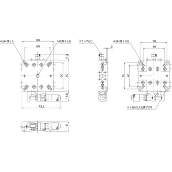 ハイグレードアルミXステージ 60×60(標準型) 中央精機 Xステージ(手動