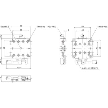 ハイグレードアルミXステージ 60×60(対称型) 中央精機 Xステージ(手動