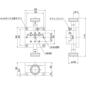 中央精機 LS-612W DT X軸ステージ 40×60 両ハンドル 納期：約1週間