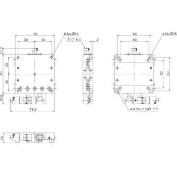 ハイグレードXステージ 70×70(対称型) 中央精機 Xステージ(手動