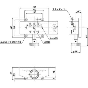 Dt X軸ステージ 40 90 中央精機 Xステージ 手動 通販モノタロウ Ls 912